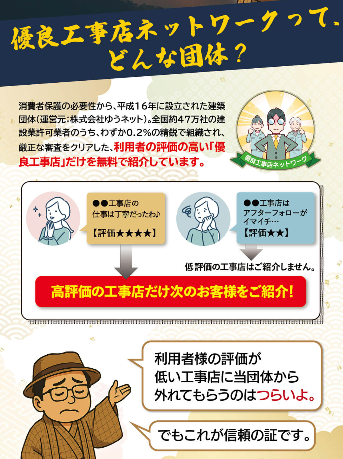 優良工事店ネットワークって、どんな団体？