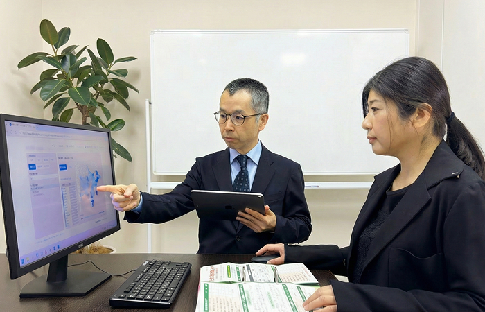 建築士がリフォーム補助金の申請書類を確認